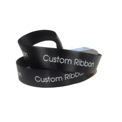 China Xiamen Viable Grosgrain Ribbon Custom Character Printing Logo Pressed Satin Ribbon For Flower Wrapping for sale