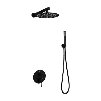 China Without Sliding Bar New Fashion Contemporary Black Bathroom Showers Head Sets for sale