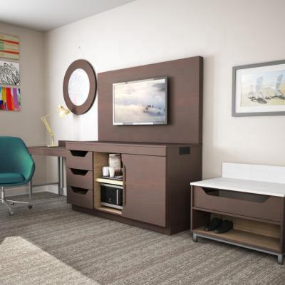 China Custom PANEL Hotel Design Hampton Inn Hotel Bedroom Furniture Set for sale