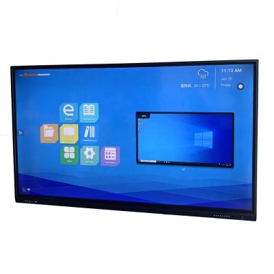 China anti-glare interactive display 42-98 inch full HD UHD TV all in one touch screen panel with Intel i3, i5, i7 PC inside with competitive price 84