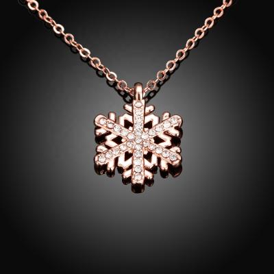 China Fashion Snowflake Shaped Jewelry Pendant Chains For Christmas Necklace for sale