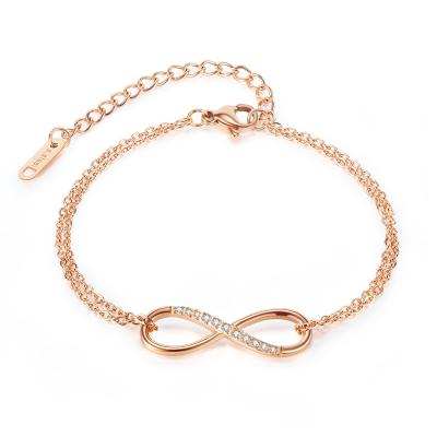 China Hot Products Environmentally Friendly Bow New Style Designer Stainless Steel Chain Bracelet For Women Bow Bracelets And Bangles Jewelry for sale