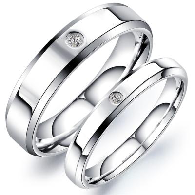 China 316 Stainless Steel Best Price Stylish Customized 316L Stainless Steel Good Couple Rings for sale