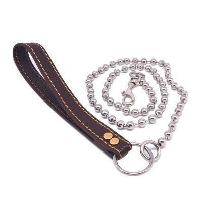 China Custom Pearl DETACHED Chain Stainless Steel Dog Collar Lead Lead Leash For Pet for sale