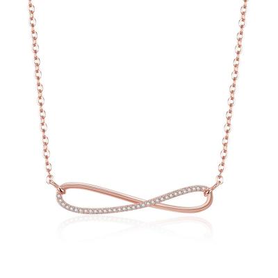 China Fashion New Style Chain Jewelry Rose Gold&Gold Filled Cubic Zirconia Pendant Necklace for sale