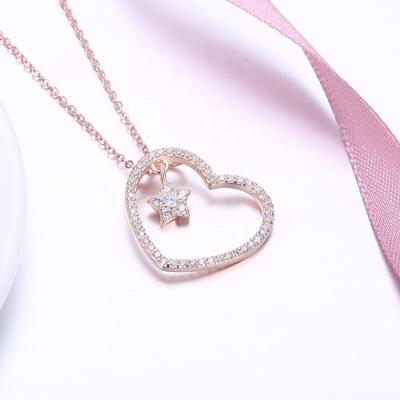 China Fashion Product Jewelry Wholesale Charm Heart Necklace Hollow Jewelry for sale