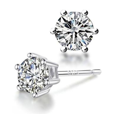 China Popular Classic 925 Sterling Silver Cz Korea Studs Earring For Women for sale