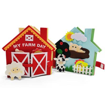 China Eco-Friendly Amazon My Farm Day Gently Tried Educational Baby Travel Toys Quiet Book Busy Book For Toddlers for sale