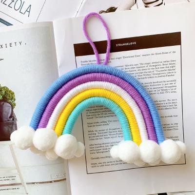 China Eco-Friendly Room Decor Kids Cloud Ornament Wall Hanging Handwoven Hanging Weaving 2020 for sale