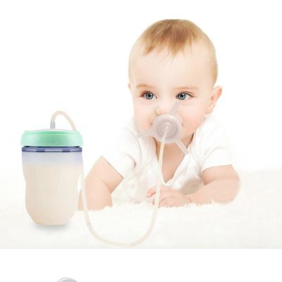 China Baby Born Feeding 250ml Heavy Duty Self Feeding Bottle Broken With Various Leak Nipples for sale