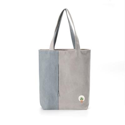 China Hot Selling High Quality Reusable Tote Canvas Bags Folding With Custom Printed Logo for sale