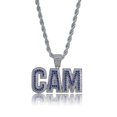 China Hiphop Iced Out Jewelry Fashion FAO Bubble Letters Necklaces Men's CZ Jewelry Necklaces for sale