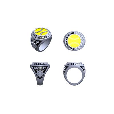 China Custom Stainless Steel Sport Team Logo Champion Rings Sports Champion Rings (SP-037) for sale