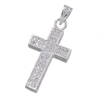 China Cross Wholesale Iced Out Jewelry Micro Paved CZ Stone Jesus Christ Cross Charms Pendants For Bracelet Necklaces for sale