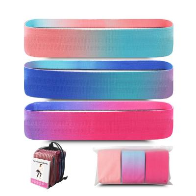 China 2021 Huanwei Wholesale Latex Non Slip Fabric Elastic Resistance Exercise Bands Hip Circle Band 66*8cm/76*8cm/86*8cm for sale