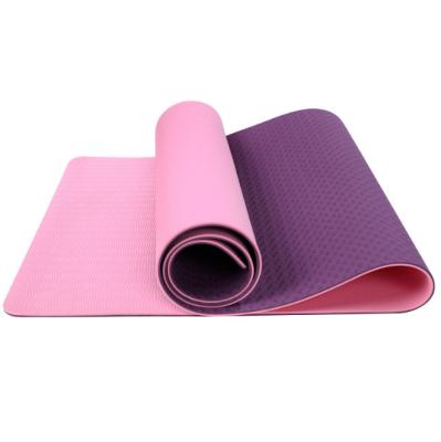 China Waist Slimming Gym Thick Mat Lose Weight Pilates Band 6MM Yoga Mat Double Color Exercise Fitness Pad 183*61cm Non Slip for Home or Travel for sale