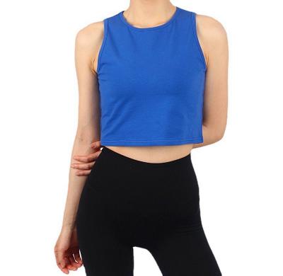 China Anti-Wrinkle Couples Solid Color Sportswear Beach Fitness Gym Top Sleeveless Men Loose Tank Top Women's Short Top for sale