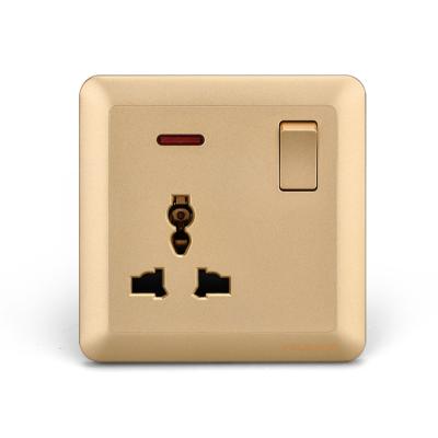 China Multi Contact 3 Pin Plug Wall Electric Socket Modern Simple Residential / Multipurpose Wall Home Light Switch for sale