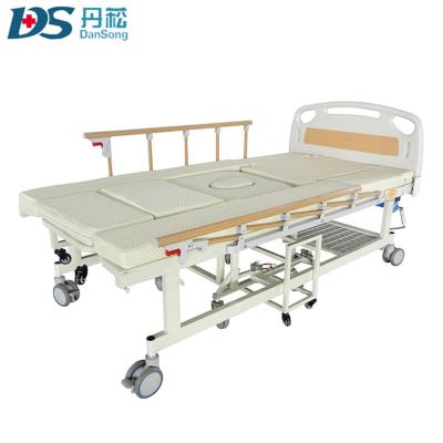 China Cheap Nursing Hospital Bed Manual Home Hospital Bed With Wheelchair for sale