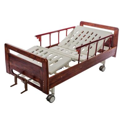 China CE Furtinure BC02-2C 2 Function Hospital Wooden Flower Bed Factory Cheap Medical Emergency Hospital Adjustable for sale