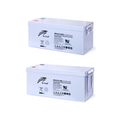 China Shenzhen Ritar 12V 200Ah OPzV Battery Power UPS GEL Lead Acid Batteries Home Backup Tubular Energy Storage Battery 200ah for sale