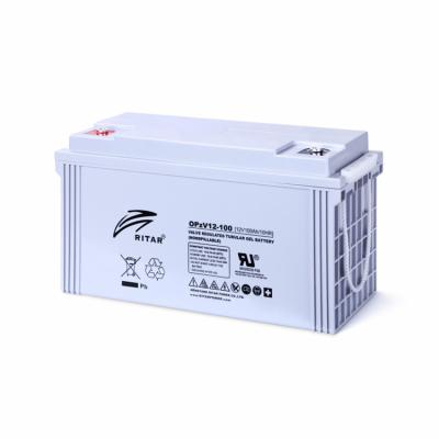 China Ritar Energy Air to Ground Missile Deep Cycle Lead Acid Gel Solar Battery 12V 100Ah 120Ah 140Ah 160Ah 180Ah 200Ah OPzV12-100 for sale