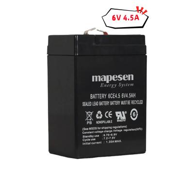 China Toys Rechargeable Battery 6v 4.5AH Deep Cycle Battery 6v 4.5AH Rechargeable Battery 5AH 1.3AH 4AH For Toys for sale