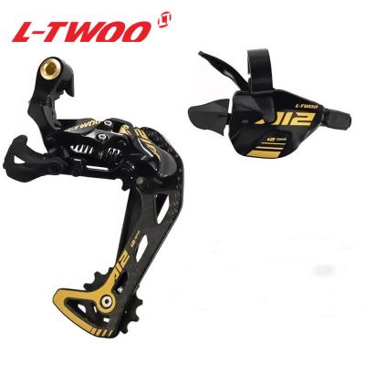 China Safety LTWOO AT12 12 Speed ​​Carbon Gold Cage Rear Derailleur + Good Clutch Lever Groupset (No Gear Display) For Mountain Bike for sale