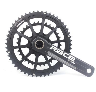 China Safety RACEWORK Road Folding Bike Parts Double Crank 34/50 170mm Chrysanthemum Disc Small Cavity One Disc Bicycle Chain Crank for sale