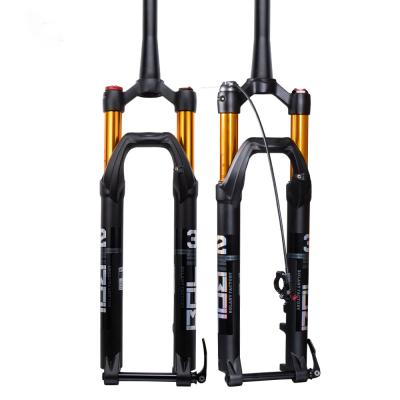 China Bolany Durable Factory Supply Lockable Shock Absorbing Front Fork For Bicycle Front Fork Magnesium Alloy Barrel Mtb Direct Axle for sale