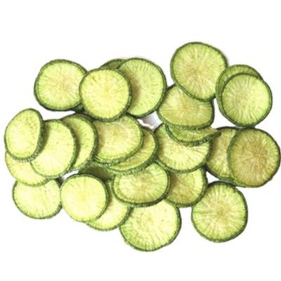 China Premium Quality Sliced ​​Dry Fried Vegetable VF Vacuum Dried Green Radish Snacks for sale