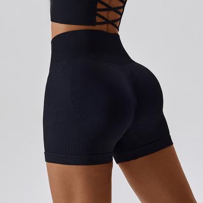 China 2023 Breathable Custom Logo Women High Waist Fitness Butt Lifting High Waisted Seamless Yoga Leggings Gym Shorts for sale