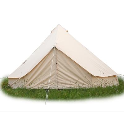 China Galvanzied Steel Tube 6 Door Sibley 600 Meter Canvas Bell Tent Double Door Bell Tent Ultimate Glamping Twin Tent for sale