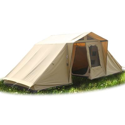 China Straight Tie Type Heavy Duty Safari Cotton Bell Tent Four Season Waterproof Tent For Camping for sale