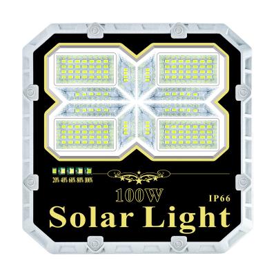 China New Design Garden Bracket Design 100W 200W 300W 400W 500W 600W Ip65 Outdoor Waterproof Windproof Led Solar Flood Lights for sale