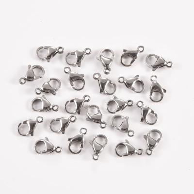 China Accessories 50Pcs/Lot Stainless Steel Lobster Clasps Claw Clasps For Bracelet Necklace Chain Diy Jewelry Making for sale