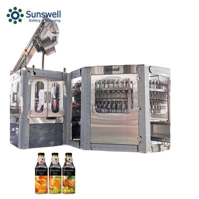 China Beverage Hot Filling Juice Processing Machine Glass Bottle Juice Bottling Production Line for sale