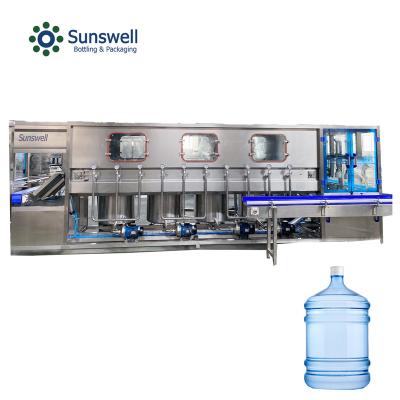 China Beverage 5 Gallon Bottle Water Seal Filler Capper Production Line 19L Barrel Filling Machine for sale