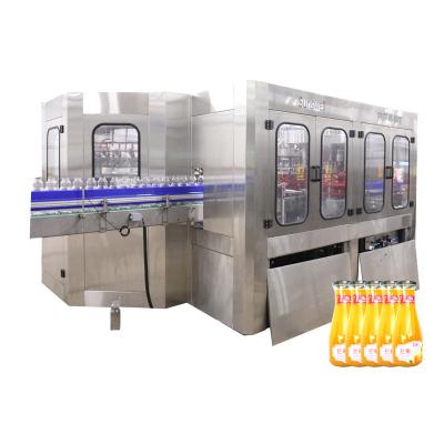 China Beverage Making 1500ml Glass Bottle SUNSWELL Cool Juice Filling Capping Machine Monoblock Twist Off Cap for sale