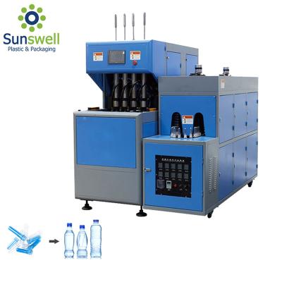 China Bottle Semi Automatic 2 Cavity Pet Blow Molding Machine Bottle Making Machine Price With 1 Year Warranty for sale