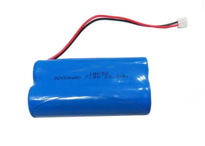 Chine cellule de Li-ion de paquet de batterie de 7.4V 3000mAh 2S1P 18650 pour la lampe de Tableau à vendre