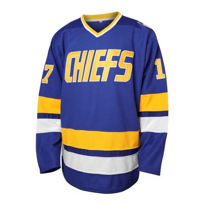 China Shirts & Tops Embroidery Applique Ice Hockey Jersey Wholesale Custom 100% Polyester Hockey Jersey for sale