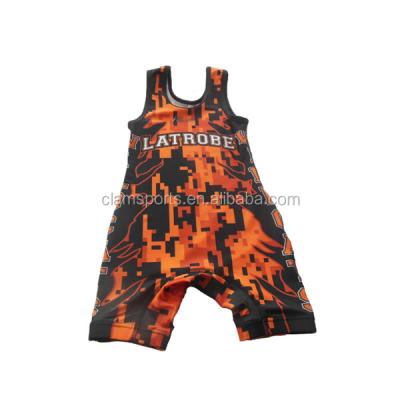 China 100% Polyester Custom Sublimated Print Singlet Wrestling Wear Customized Design 100% Polyester Sportswear OEM Service for sale