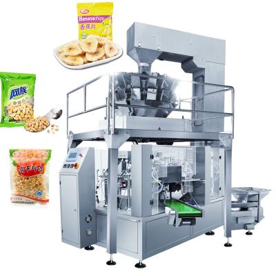 China Automatic Gummy Bear Saffron Dried Fruit Net Cheese Cashew Nut Food Pouch Weight Packing Machine for sale