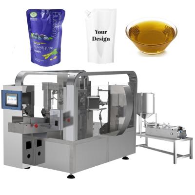 China Automatic Aseptic Liquid Filling Sealing Plastic Stand Up Pouch Zipper Bag Packing Machine en venta