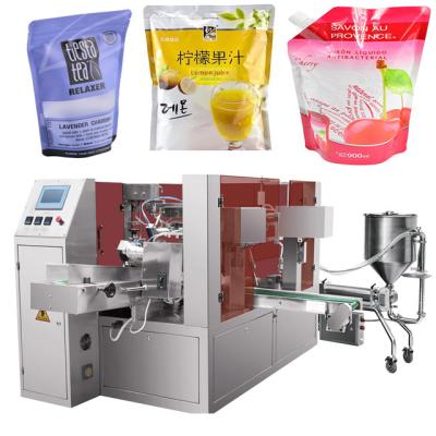 Cina Rotary Automatic Stand Up Spout Bag Sachet Water Pouch Filling Machine in vendita