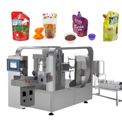 Κίνα Automatic Premade Stand Up Spout Pouch Barbeque Sauce Date Paste Thick Liquid Packing Machine προς πώληση