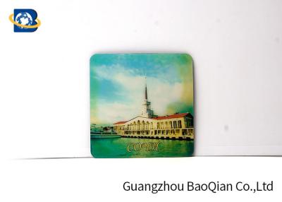 China Round / Square Shape Custom Drink Coasters 3D Lenticular UV Offset CMYK Printing for sale