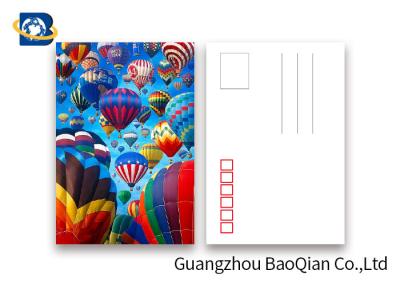 China Coloful Hot Air Balloon 3D Lenticular Postcards PET / PP Similar To Holograms for sale