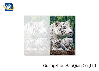 China Cartão Lenticular da imagem bonita dos animais 3D que imprime dois a impressão deslocada dos lados CMYK à venda